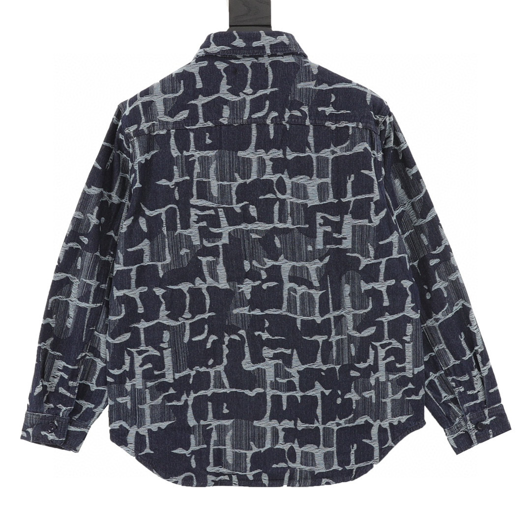 F**di Denim Long Sleeve Shirt Jacket 2024